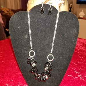 Matching necklace and earrings